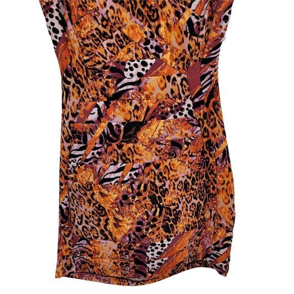 Vtg 90's City Triangles Grunge Animal Multimedia Patchwork Bodycon‎ Dress Sz M - Picture 9 of 13